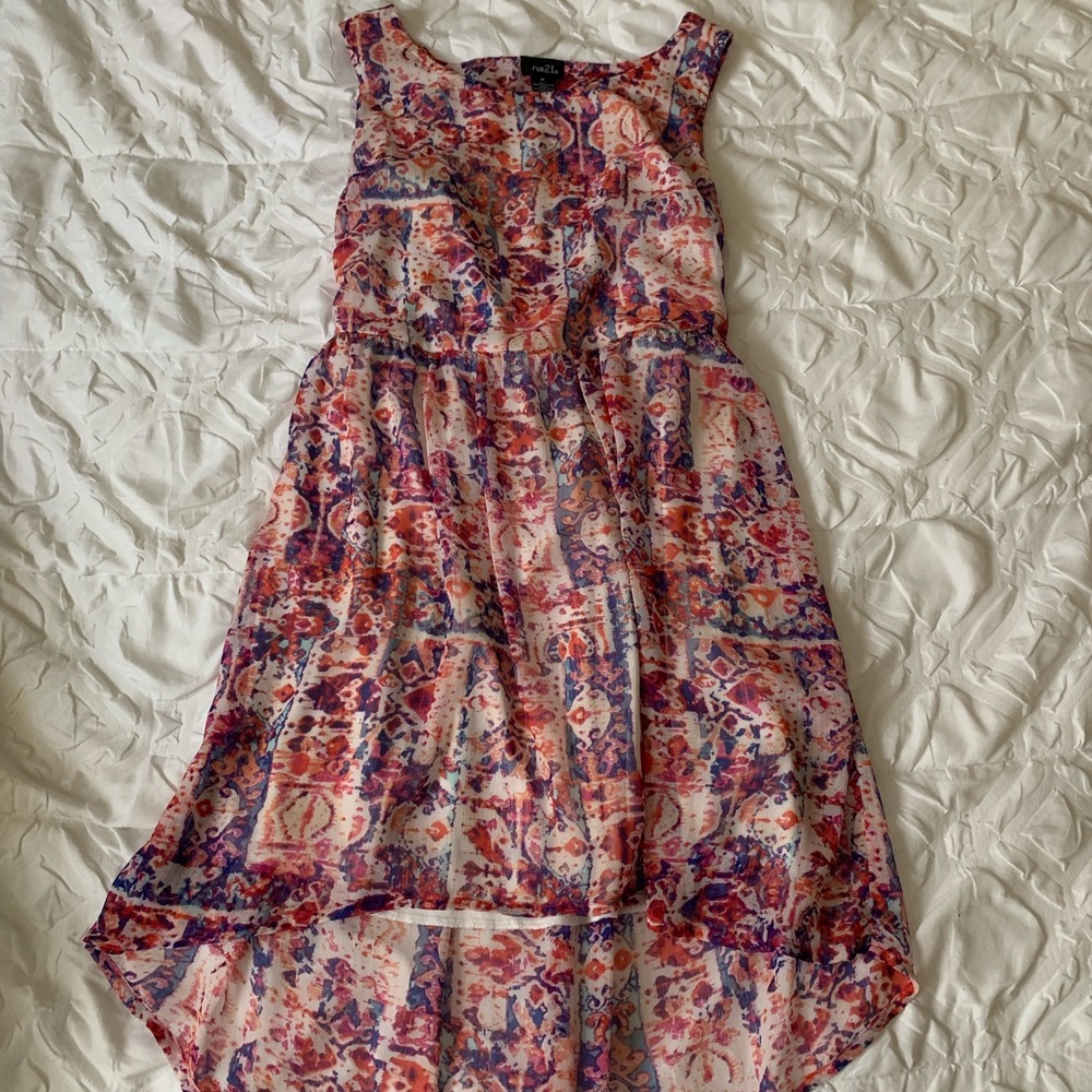 Orange Tribal Print Dress